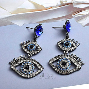 Metal Evil Eye Shaped Earrings