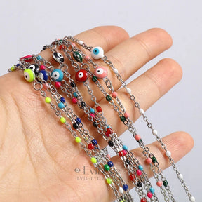 Multicolor Round Evil Eye Anklet