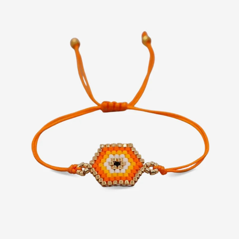 Orange Evil Eye Bracelet