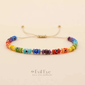 Rainbow Evil Eye Bracelet