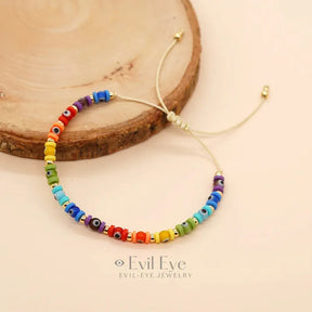 Rainbow Evil Eye Bracelet