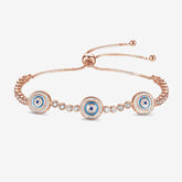 Rose Gold Evil Eye Bracelet