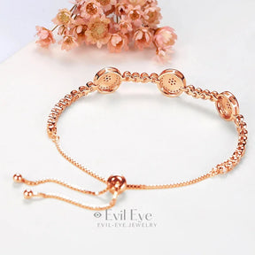 Rose Gold Evil Eye Bracelet