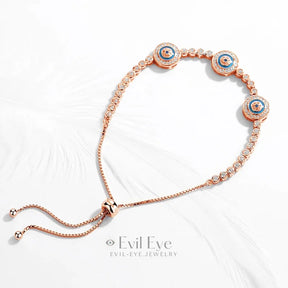 Rose Gold Evil Eye Bracelet