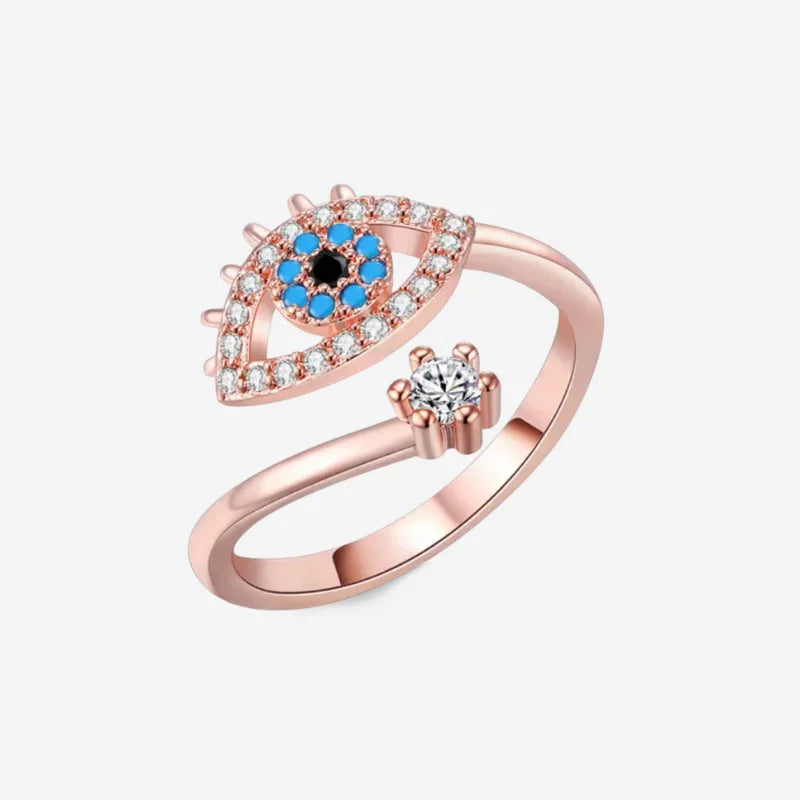 Rose Gold Evil Eye Ring