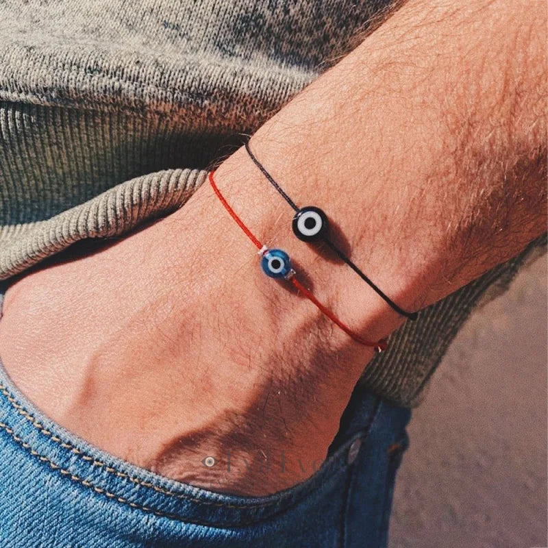 Simple String Evil Eye Men’s Bracelet