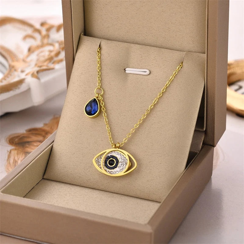 Trendy Evil Eye Pendant Necklace Best Gift