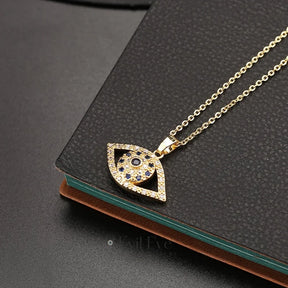 Trendy Evil Eye Pendant Necklace Best Gift Eye-Gold