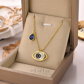 Trendy Evil Eye Pendant Necklace Best Gift Golden