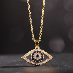 Trendy Evil Eye Pendant Necklace Best Gift Pink & Black