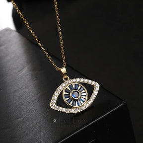 Trendy Evil Eye Pendant Necklace Best Gift Shine & Blue