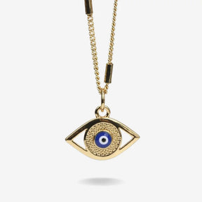 Evil Eye necklace yellow gold