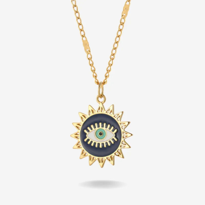 Evil Eye Sun Necklace
