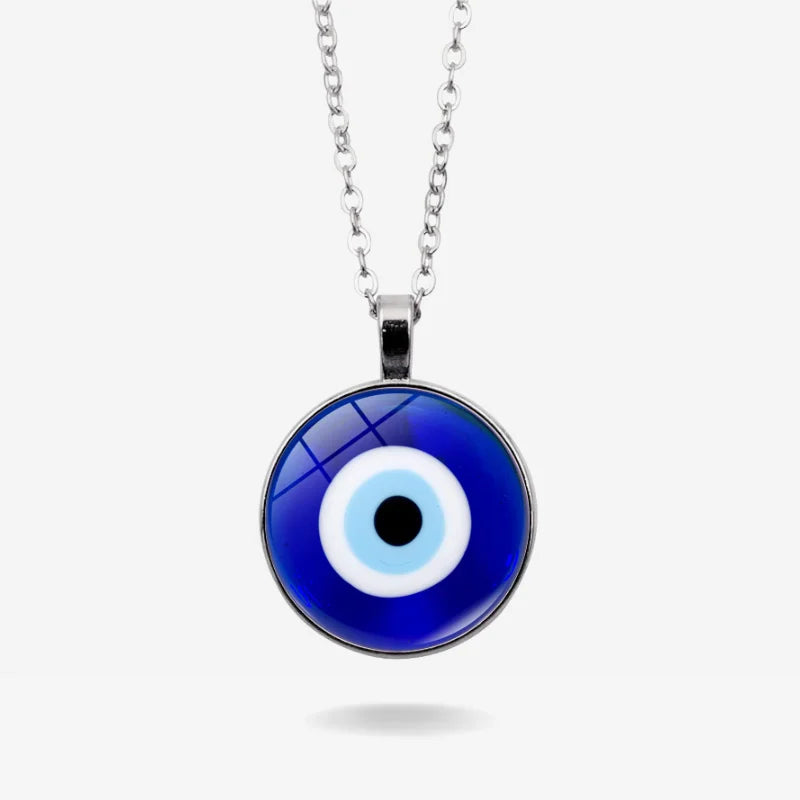 Glass evil eye necklace