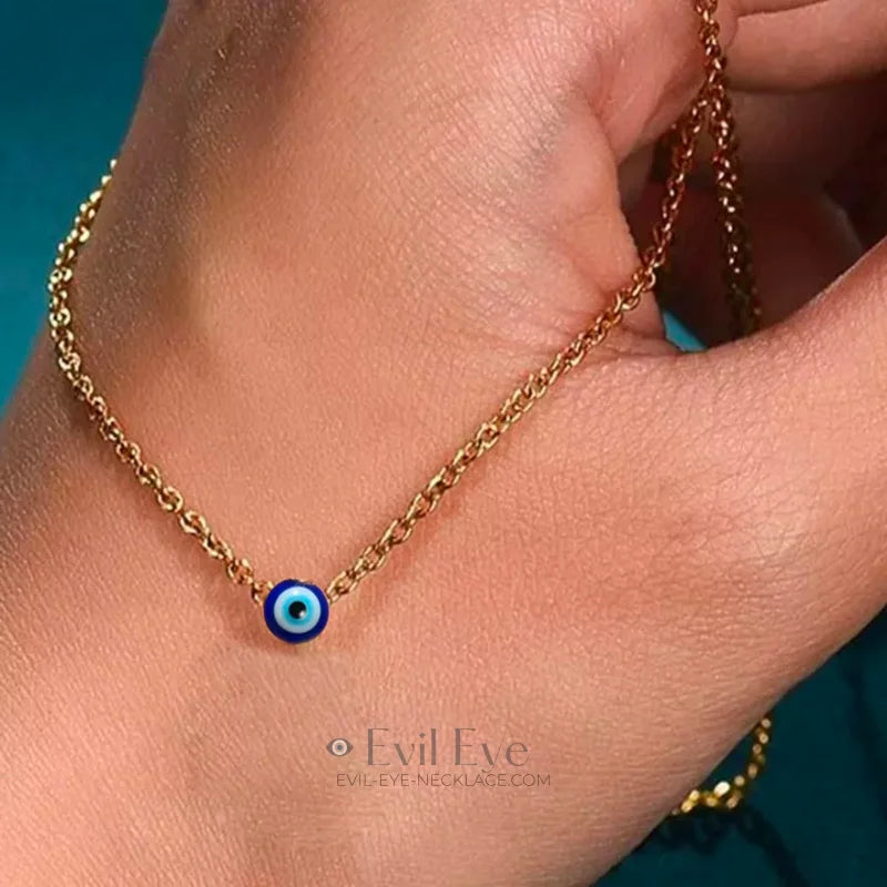 Small evil eye necklace
