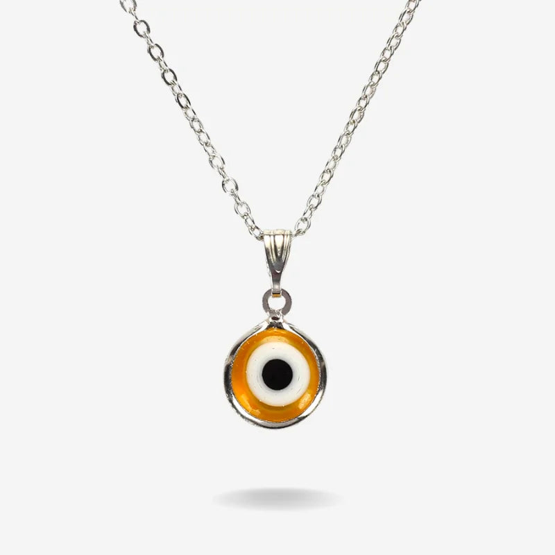 yellow evil eye necklace